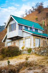 Fototapeta na wymiar A cottage in the mountains