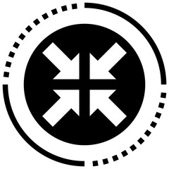 MINIMIZE glyph icon,linear,outline,graphic,illustration