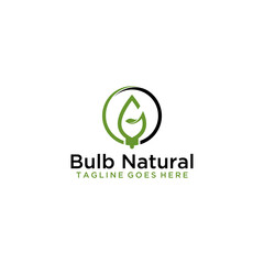 Natural bulb smart logo design template