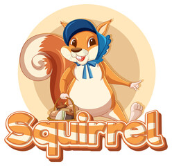 Font design for word squirrel