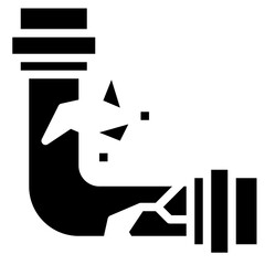 PIPE glyph icon,linear,outline,graphic,illustration