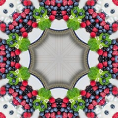 Abstract Pattern Mandala Flowers Berries Fruit Art 3