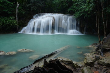 Waterfall, Erawan national park, Kanchanaburi province, Thailand.