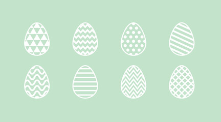 Design of Easter egg icons - set. Vector