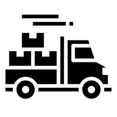 delivery truck glyph icon,linear,outline,graphic,illustration