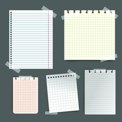 set of papers set of blank sheets of paper