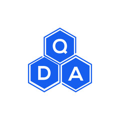 QDA letter logo design on black background. QDA  creative initials letter logo concept. QDA letter design.