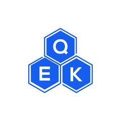 QEK letter logo design on black background. QEK  creative initials letter logo concept. QEK letter design.