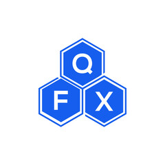 QFX letter logo design on black background. QFX  creative initials letter logo concept. QFX letter design.