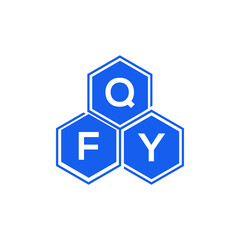 QFY letter logo design on black background. QFY  creative initials letter logo concept. QFY letter design.