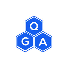 QGA letter logo design on black background. QGA  creative initials letter logo concept. QGA letter design.
