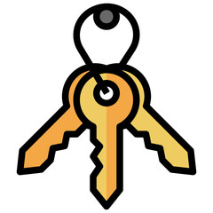 KEYCHAIN filled outline icon,linear,outline,graphic,illustration