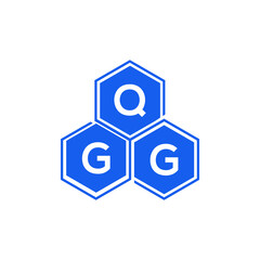 QGG letter logo design on black background. QGG  creative initials letter logo concept. QGG letter design.