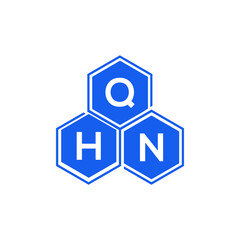 QHN letter logo design on black background. QHN  creative initials letter logo concept. QHN letter design.