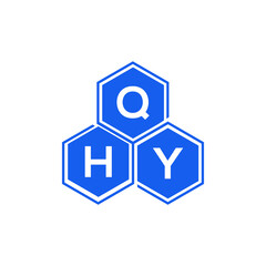 Obraz premium QHY letter logo design on black background. QHY creative initials letter logo concept. QHY letter design.