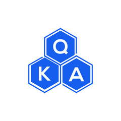 QKA letter logo design on black background. QKA  creative initials letter logo concept. QKA letter design.