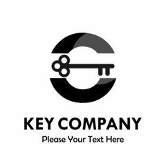 letter o with key logo template illustration. you can change the color. suitable for key company