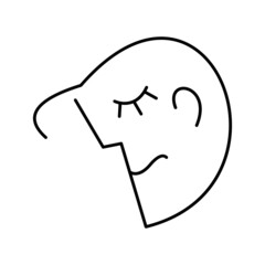 line abstract face, line drawing, glamour, people, care, head, beautiful, face, one line