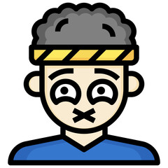 QUIET filled outline icon,linear,outline,graphic,illustration