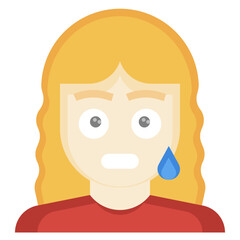 EMBARRASSED flat icon,linear,outline,graphic,illustration