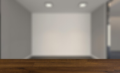 Modern office Cabinet.  3D rendering.   Meeting room. Background with empty table. Flooring.