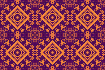 Geometric ethnic oriental traditional pattern.Figure tribal embroidery style.Design for wallpaper,clothing,wrapping,fabric,vector illustration