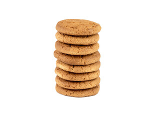 A stack of cookies on a white background, isolate