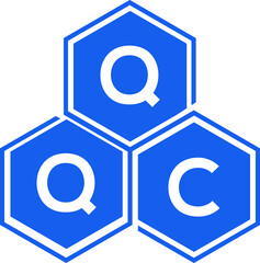 QQC letter logo design on black background. QQC creative initials letter logo concept. QQC letter design. 