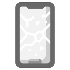 broken flat icon,linear,outline,graphic,illustration