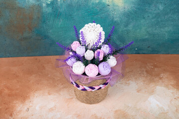 decorative ornamental plant. Specially prepared composition is used to beautify spaces and interior architecture.