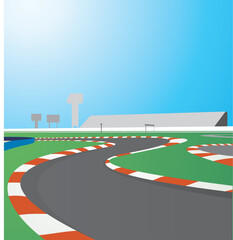 Race track cartoon vector drawn