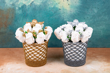 decorative ornamental plant. Specially prepared composition is used to beautify spaces and interior architecture.