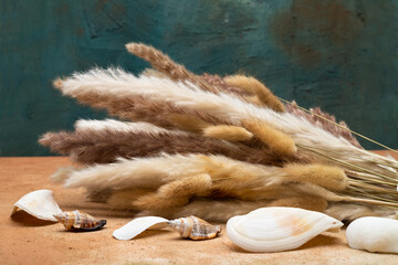 decor ornamental plant pampas. The specially prepared composition is used to beautify places and interior architecture.