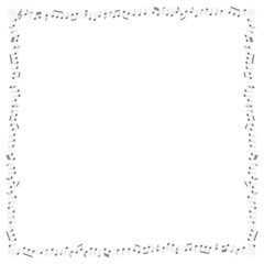 モノトーンな五線譜の飾り枠
