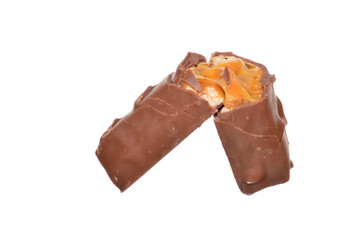 chocolate candy isolated on white background