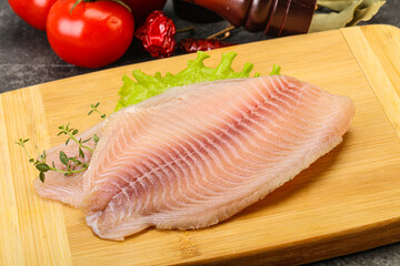 Raw tilapia fish for cooking