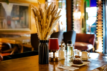 decor ornamental plant pampas. The specially prepared composition is used to beautify places and interior architecture.