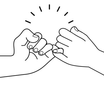 hands making  promise vector sign