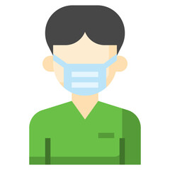 SURGEON flat icon,linear,outline,graphic,illustration