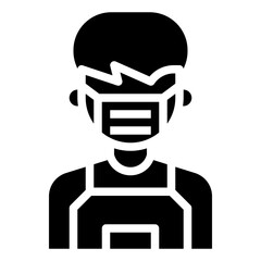 CLERK glyph icon,linear,outline,graphic,illustration