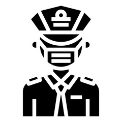 PILOT glyph icon,linear,outline,graphic,illustration