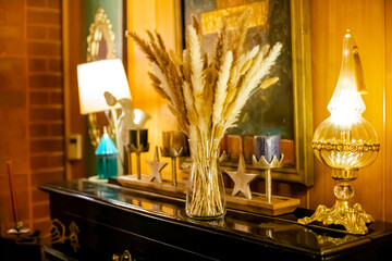 decor ornamental plant pampas. The specially prepared composition is used to beautify places and interior architecture.