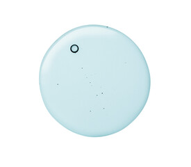 Cosmetic smudge texture gel on blue background