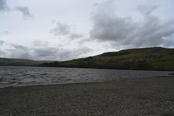 Semerwater second largest natural lake in Raydale,  yorkshire dales national park, England,