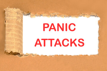 Panic attacks the inscription under the torn piece of cardboard