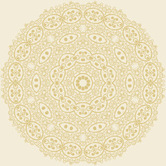 Circle floral ornament.