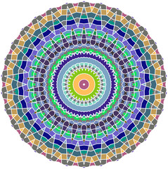 Circle floral ornament.