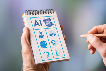 Ai concept on a notepad