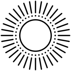 Sun symbol, magic sun sign