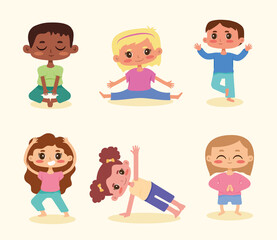 six yoga kids characters
